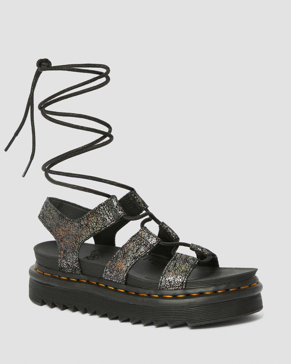 Dr Martens Nartilla Metallic Sandále Gladiator Damske ( Metal ) SK 947-WQFOUN